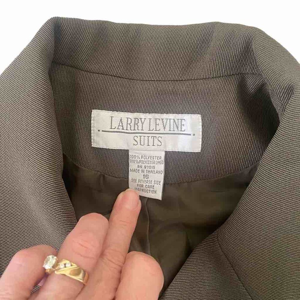 Vintage Larry Levine Suits Double Breasted Blazer Lined Womems Sz 16 Blazer Only - Picture 3 of 8